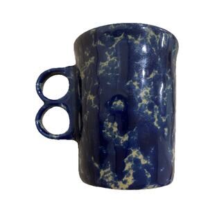 Bennington Pottery Vermont Tankard Stoneware Mug Blue Agate